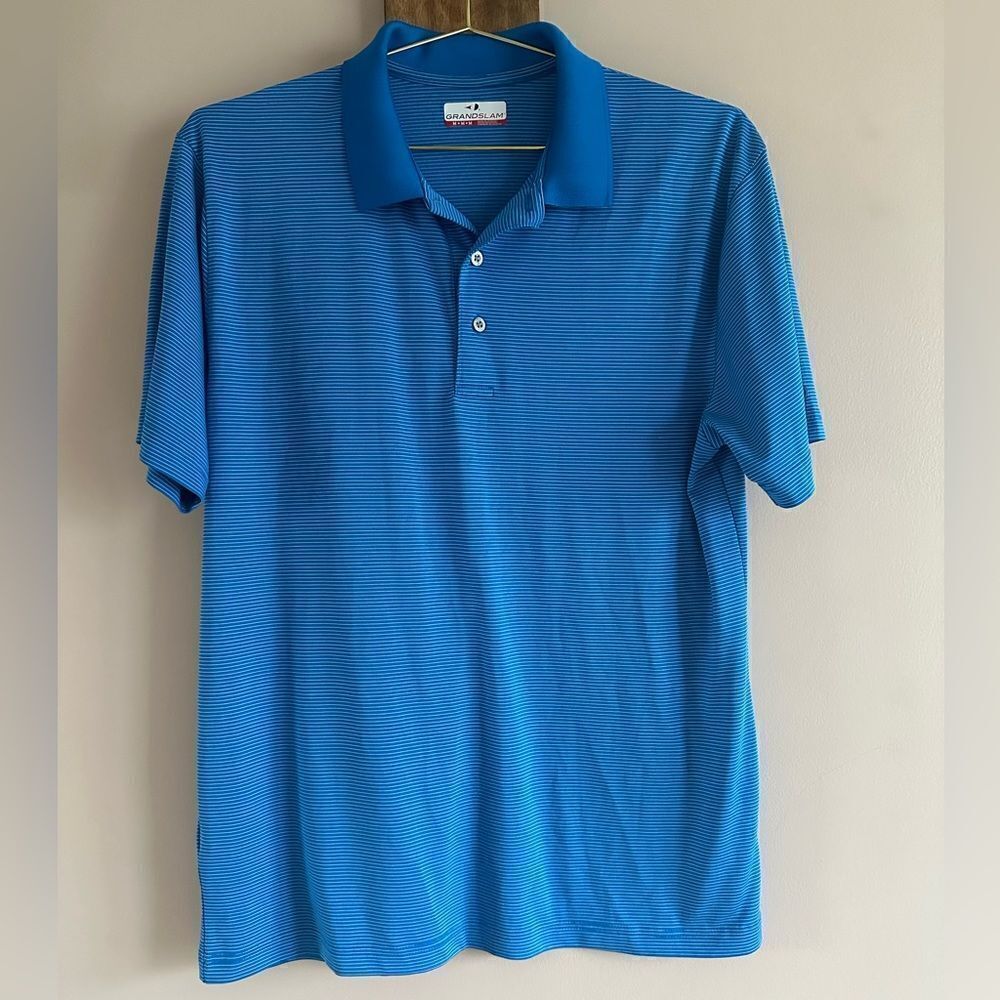 Grand Slam Blue Short Sleeve Polo || size Medium